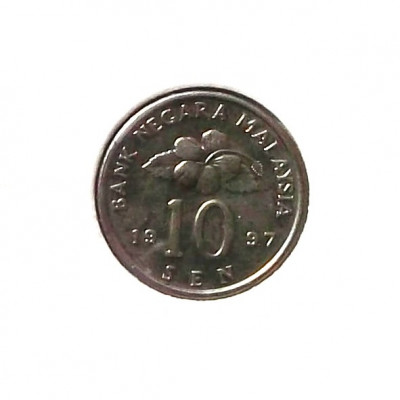 G4. MALAYSIA / MALAEZIA 10 SEN 1997, 2.82 g., Copper-Nickel, 19.4 mm UNC ** foto
