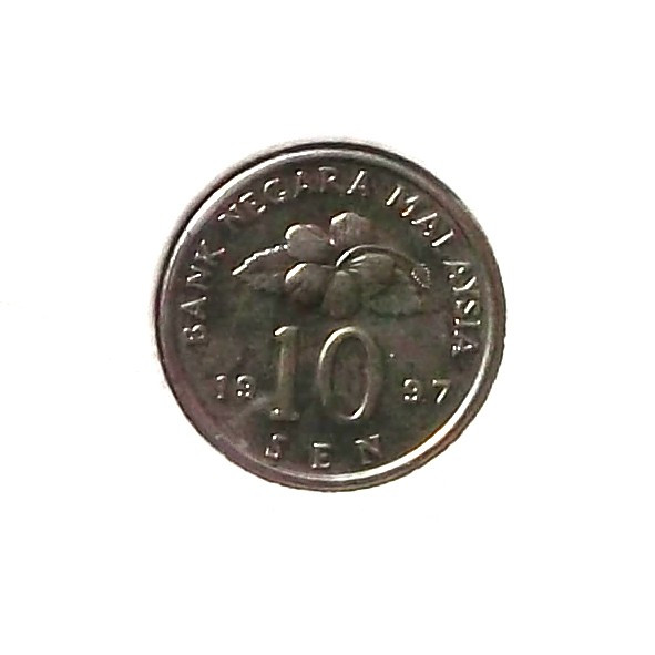 G4. MALAYSIA / MALAEZIA 10 SEN 1997, 2.82 g., Copper-Nickel, 19.4 mm UNC **