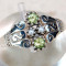 Xmas Sales -- OFF 20%!!! Inel Victorian Style (Ag 925 Sterling Silver): PERIDOT si PERLE
