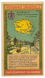1396 - BUCURESTI, Map, Litho, Reclama Ciocolata - mini old postcard - unused, Necirculata, Printata