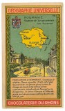 1396 - BUCURESTI, Map, Litho, Reclama Ciocolata - mini old postcard - unused