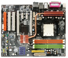 Placa de baza MSI K9N Platinum MS7250 VER1.2, socket AM2, 2xPCI-Ex16, 2xLAN10/100/1000, 6xSATAII, RAID+ Procesor AMD Athlon 64 X2 4600+/2,4Ghz foto