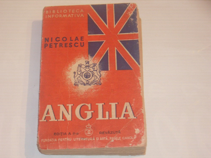 NICOLAE PETRESCU - ANGLIA ~ Editie 1939