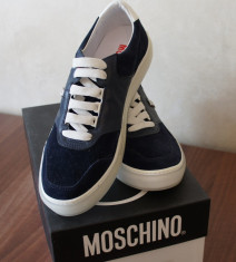 Pantofi sport barbati MOSCHINO, Colectia 2014, bleumarin foto