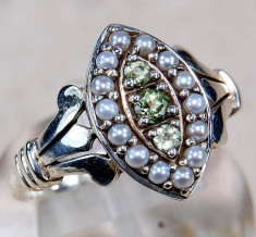 Inel fin (Ag 925): Victorian Style, cu PERIDOT (1CT) REDUCRERE 20% foto