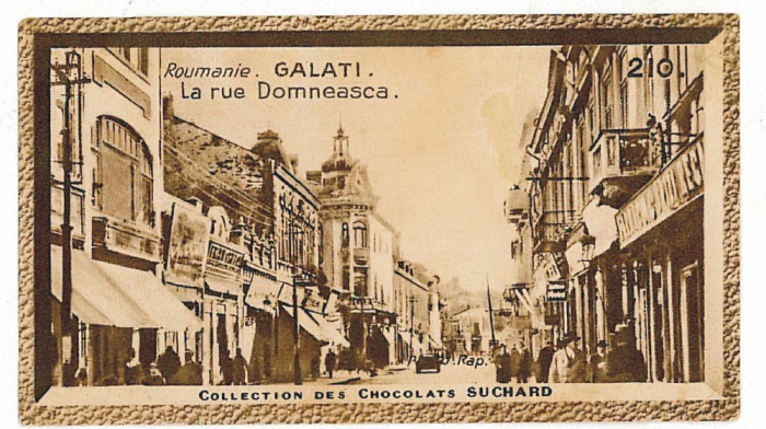 2643 - GALATI, strada Domneasca - mini old postcard, reclama - unused