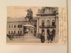 CARTE POSTALA IASI,CLASICA,STATUIA LUI STEFAN CEL MAREcirculata, foto