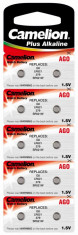 Blister 10 buc. Baterii Alcaline Camelion pentru Ceas AG0, LR521 - Baterie Ceas foto