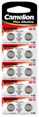 Blister 10 buc. Baterii Alcaline Camelion Germania pentru Ceasuri AG10, LR1130 - Baterie Ceas, cu Factura foto