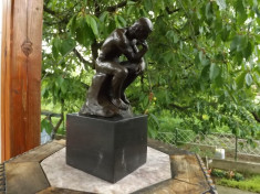 GANDITORUL,REPRODUCERE IN BRONZ DUPA RODIN foto