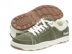 Pantofi piele intoarsa barbati SIMPLE ORIGINALI noi- model O.S. Sneaker culoare jungle green, marime M9 (41.5) foto