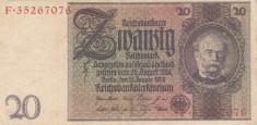 Bancnota Germania 20 Marci 1929 - P181a VF+ foto