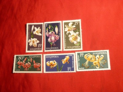 Serie - Flora 1970 Albania , 6 val. foto