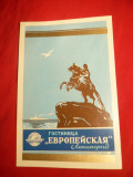 Eticheta- Reclama Turistica- Hotel Europa -Leningrad ,anii &#039;50