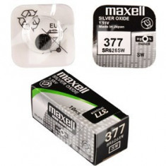 Baterie Ceas Maxell Oxid de Argint 377, SR626SW, cu Factura foto