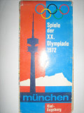 Jocurile Olimpice Munchen 1972 - harta orasului Munchen (1972)