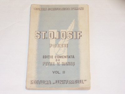 ST. O. IOSIF - POEZII DIN ZILE MARI ZORILE VOL.2. ~ Ed. 1944 foto