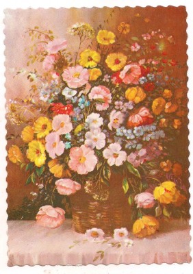 #carte postala(ilustrata)-FLORI foto