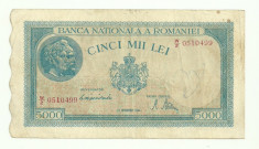 ROMANIA 5000 5.000 LEI 10 octombrie 1944 P-55 [3] foto