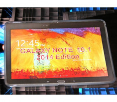 Husa tableta Galaxy Note 10.1, 2014, P600, P601, P605, alba, x-line, Husa bumper, transparenta, gel TPU foto