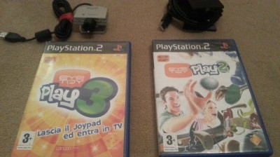 Set Eye Toy camera ps2 playstation 2 + joc Eye Toy Play foto