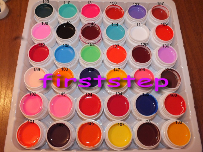 Kit Unghii False Tehnice Set Gel Uv Color 36 Bucati Coco Culori