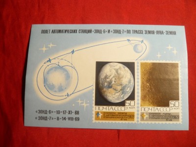 Colita Cosmos- Sondele Spatiale Zond 6 si 7 -1969 URSS foto