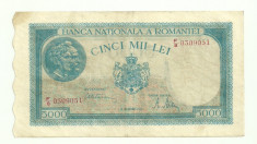 ROMANIA 5000 5.000 LEI 20 Decembrie 1945 P-55 [6] foto