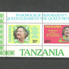 TANZANIA 1985 - ANIVERSARE REGINA ELISABETA, bloc nestampilat, T10