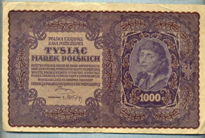 2047 BANCNOTA - POLONIA - 1 000 MAREK - anul 1919 -SERIA 366907 -starea care se vede foto