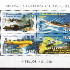 CHILE 2001, Aviatie, serie neuzata, MNH