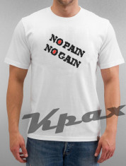 Tricou no pain no gain street workout fitness bodybuilding culturism Bumbac100% idee cadou foto