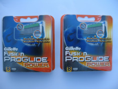 REZERVE GILLETTE FUSION PROGLIDE POWER SET DE 8 BUC. ORIGINALE IMPORT GERMANIA foto