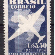 BRAZILIA 1956, Aviatie, serie neuzata, MNH