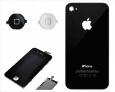Set Original iPhone 4 negru (Display+Touchscreen+Capac baterie+Buton home) foto
