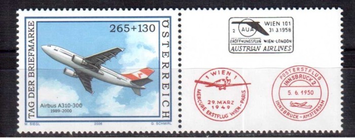 AUSTRIA 2006, Aviatie, serie neuzata, MNH