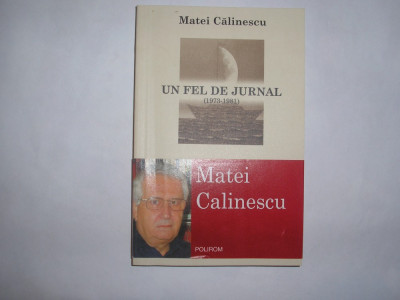 MATEI CALINESCU - UN FEL DE JURNAL (1973-1981),RF2/2 foto
