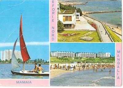 CPI (B4333) MAMAIA. EFORIE NORD, MANGALIA, LITORAL, EDITURA OSETCM, CIRCULATA, 29.06.1976, STAMPILE, TIMBRU IMPRIMAT foto
