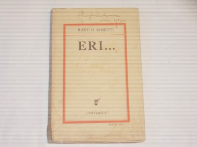 RADU D.ROSETTI - ERI ... Ed.1931 foto