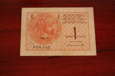 BANCNOTA YUGOSLAVIA 1 DINAR 1919 foto