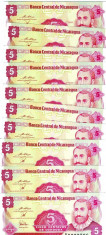 NICARAGUA- 5 CENTAVOS 1991- LOT 10 BANCNOTE- UNC!! foto