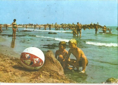 CPI (B4341) EFORIE NORD. VEDERE DE PE PLAJA, EDITURA OSETCM, CIRCULATA, 12.09.1980, STAMPILE, TIMBRU IMPRIMAT foto