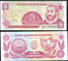 NICARAGUA- 5 CENTAVOS 1991- UNC!! foto