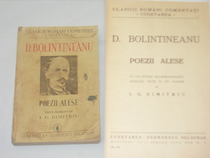 D.BOLINTINEANU - POEZII ALESE Ed.1940