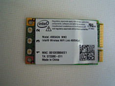 Placa de retea wireless laptop Intel N Wireless WiFi Model 4965AGN MM2 3 antene foto