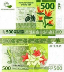 FRENCH PACIFIC TERRITORIES 500 francs 2014 UNC!!! foto