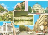 CPI (B4375) BUCURESTI. CARTIERUL BALTA ALBA, ATENEUL ROMAN, PAVILIONUL EXPOZITIEI NATIONALE, HOTEL AMBASADOR, EDITURA OSETCM, NECIRCULATA, TIMBRU