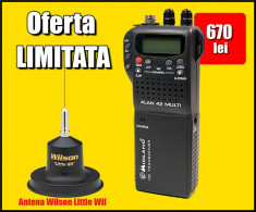 Pachet statie radio CB Alan 42 Multi si antena Wilson Little Wil foto