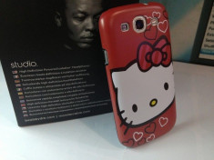 Carcasa husa spate Hello Kitty Red + folie protectie ecran Samsung Galaxy S3 i9300 foto