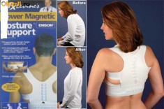 Set 10 Centuri Banzi Mangetice medicale pt indreptarea spatelui si pt coloana vertebrala corset/brau/suport spate cu Magneti Dr. Levine Oferta foto